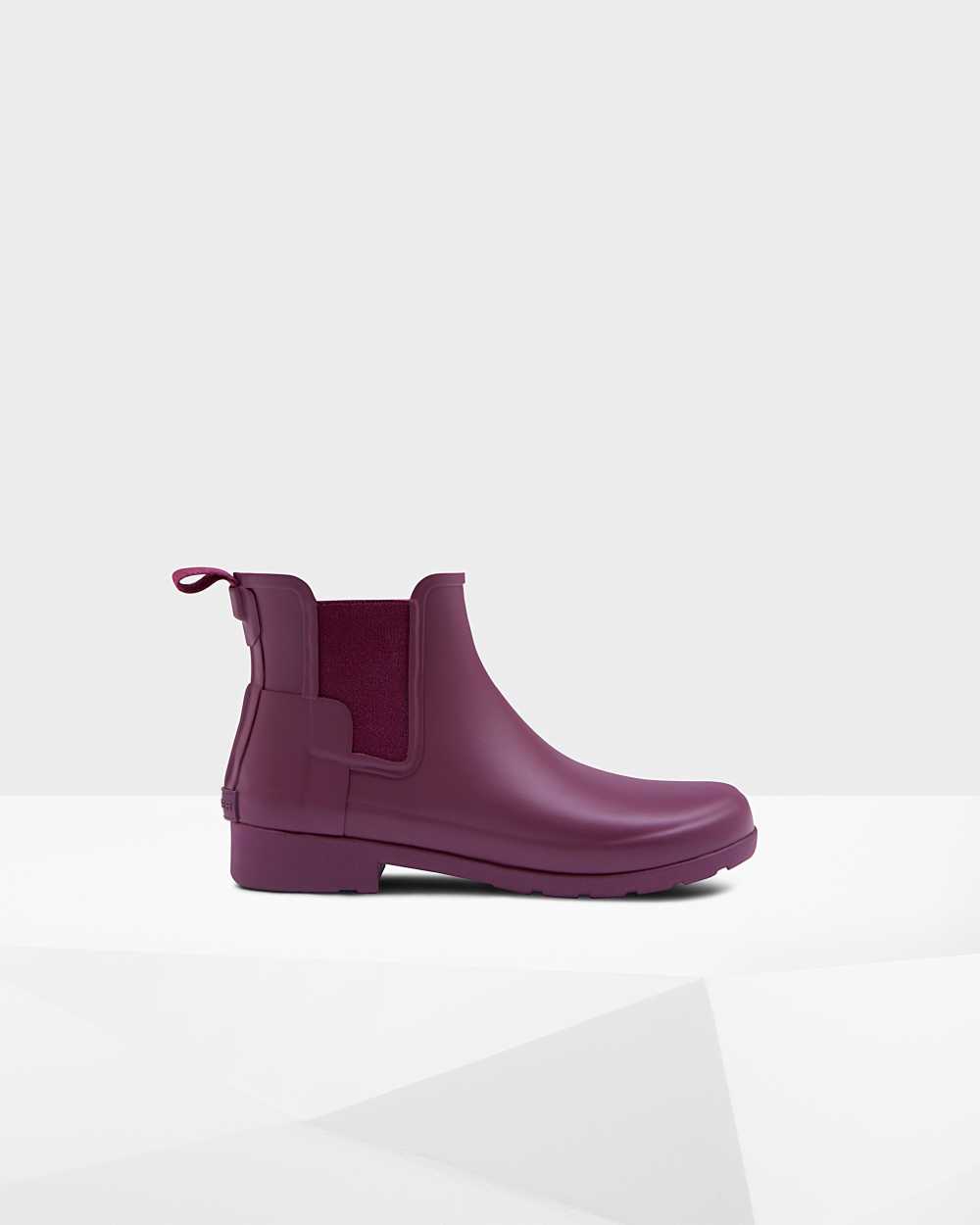 Hunter Refined Slim Fit Chelsea-Stiefel Damen - Hunter Kurze Stiefel Lila | Deutschland 169VPEUQA